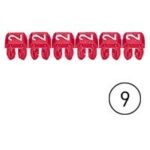 Repère CAB 3 - chiffre 9 blanc - sect. 0,15 à 0,5 mm² (Pack de 1000)  (ref:38109)