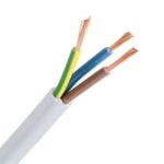 VTLB H03VV-F câble de raccordement PVC souple 300V blanc 3G0,75mm² (100m) (ref:VTLB3G0,75I R 100)