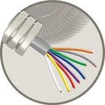 Elflex tube précâblé 16mm + câble de téléphonie SVV gris 8X0,8mm (100m) (ref:ELFLEX8X0,8 R 100)