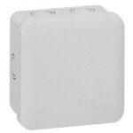 Boîte carrée Plexo IP 55 étanche - gris - 7 entrées (Pack de 5)  (ref:92014)