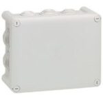 Boîte rectangul. Plexo IP 55 étanche - gris - 10 embouts (ref:92042)