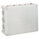 Boîte rectangul. Plexo IP 55 étanche - gris - 14 embouts (ref:92062)