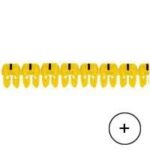 Repère CAB 3 - signe + noir/jaune - 1,5 à 2,5 mm² (Pack de 300)  (ref:38282)