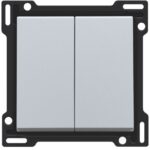 Manette double pour bouton poussoir, sterling (ref:121-61505)