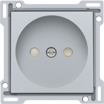Enjoliveur simple pour prise de courant 2P, sterling (ref:121-66501)