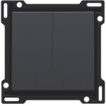 Manette double pour bouton poussoir, anthracite (ref:122-61505)