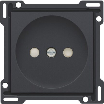 Enjoliveur simple pour prise de courant 2P, anthracite (ref:122-66501)