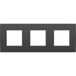 Plaque de recouvrement (71mm) triple horizontal, anthracite (ref:122-76700)