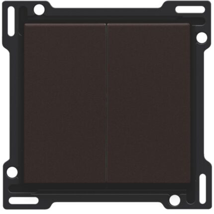 Manette double pour bouton poussoir, brun (ref:124-61505)