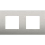 Plaque de recouvrement (71mm) double horizontal, inox anthracite (ref:150-76800)