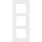 Plaque de recouvrement (60mm) triple vertical, BLANC steel (ref:154-76300)