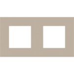 Plaque de recouvrement (71mm) double horizontal, champagne mat (ref:157-76800)