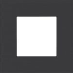 Plaque de recouvrement (60mm) simple, alu noir (ref:158-76100)