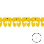 Repère CAB 3 - signe . noir/jaune - sect. 4 à 6 mm² (Pack de 300)  (ref:38291)