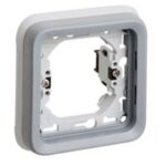 PLEXO SUPPORT PLAQUE 1 POSTE GRIS (ref:69682)