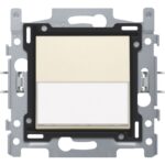 Bouton poussoir avec porte-étiquette, 10A 250V AC, NO, avec 3 bornes, crème (ref:100-60900)