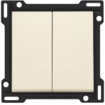 Manette double pour bouton poussoir, crème (ref:100-61505)