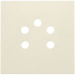 Enjoliveur téléphonie 5 pôles, crème (ref:100-69001)