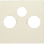 Enjoliveur pour connection coax TV + satellite, crème (ref:100-69551)