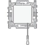 Interrupteur à tirage va-et-vient 10A 250V AC, blanc (mécanisme complèt) (ref:101-63600)