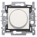 Bouton poussoir 6A 250V AC avec anneau translucide et LED ambre, blanc (ref:101-64000)