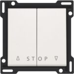 Manette pour bouton poussoir pour automatisme des volets, blanc (ref:101-65918)