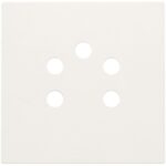 Enjoliveur téléphonie 5 pôles, blanc (ref:101-69001)