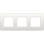 Plaque de recouvrement (71mm) triple horizontal, blanc (ref:101-76700)