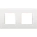 Plaque de recouvrement (71mm) double horizontal, blanc (ref:120-76800)