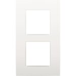 Plaque de recouvrement (60mm) double vertical, blanc (ref:120-76200)