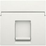 Enjoliveur 1x RJ11 UTP plate, avec porte-étiquette, blanc (ref:101-65100)