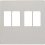 Enjoliveur pour double connecteur haut-parleur, gris clair (ref:102-69701)