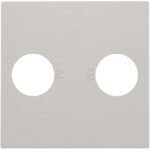 Enjoliveur pour connection coax EDU tv + FM, gris clair (ref:102-69702)