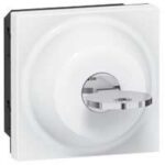 Mosaic inter à clé 2 pos. 6A 250V 2 mod. Blanc (ref:77072)