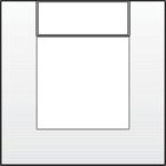 Plaque de recouvrement (71mm) simple avec porte-étiquette, blanc (ref:101-76101)