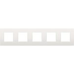 Plaque de recouvrement (71mm) quintuple horizontal, blanc (ref:120-76005)