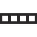 Plaque quadra 71 noir (ref:161-76400)