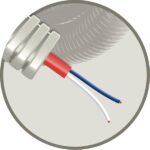 Elflex tube précâblé 16mm + câble de téléphonie SVV rouge 2x0,8mm (100m) (ref:ELFLEX2X0,8R R 100)