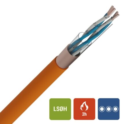 EUROSAFE NBN 713-020 Rf 2h LS0H orange 500V 2X2X0,9mm (1000m) (ref:EUR0SAFE-2P0,9 B 1000)