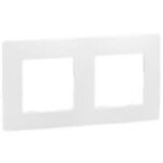 Niloé plaque double blanc entraxe 71mm vertical / horizontal (ref:665002)