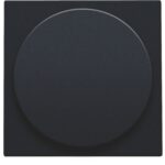 Plaque centrale pour variateur à bouton rotatif universel, noir (ref:161-31003)
