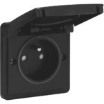 Hydro prise 2P+T (broche) noir (ref:761-36600)