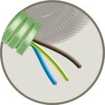 Green Flex tube précâblé 16mm LS0H vert + installation H07Z1-U 3G1,5mm² (100m) (ref:GF3G1,5 R 100)