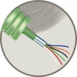 Green Flex tube précâblé 16mm LS0H vert + alarm LS0H 6X0,22mm² (100m) (ref:GF6X0,22 R 100)