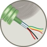 Green Flex tube précâblé 16mm LS0H vert + alarm LS0H 4X0,22mm² + 2X0,75mm² (100m) (ref:GF4X0,22+2X0,75 R 100)