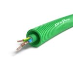 Preflex tube précâblé 20mm LS0H vert + installation XGB 3G1,5mm² (100m) (ref:TFZHXGB3G1,5 R 100)