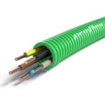 Preflex tube précâblé 25mm LS0H vert + fil H07Z1-U 5G4mm² (50m) (ref:TFZH5G4 R 50)