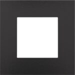 Plaque simple, entraxe 60mm, piano NOIR (ref:200-76100)