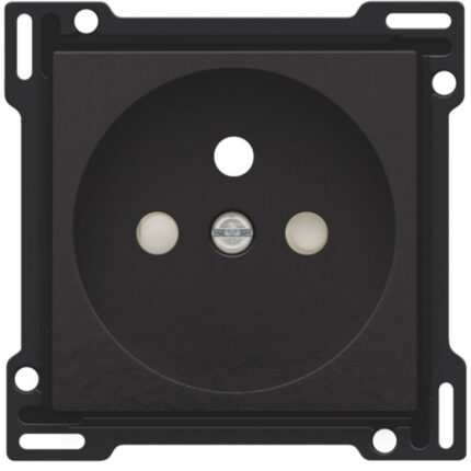 Enjoliveur pour prise 2P+A (broche) et sécurité-enfants, 28,5mm, piano NOIR (ref:200-66601)