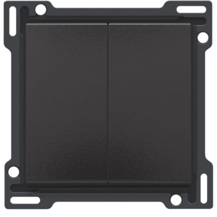 Manette 2x 1/2 pour interrupteur/bouton-poussoir, piano NOIR (ref:200-61505)